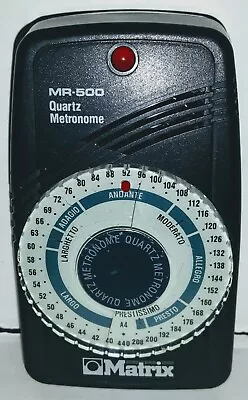 Vintage 1980's Matrix MR-500 Quartz Metronome Pocket Size With Stand - Preowned • $14.62