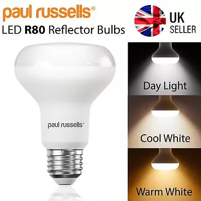 60W 75W 80W R80 LED Reflector Bulb Warm Cool White Day Light Screw In E27 Lamps • £7.49