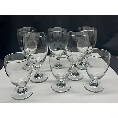 Set Of Eight (8) Cristar Glass Goblets Wine Water Ice Tea Glasses • $39
