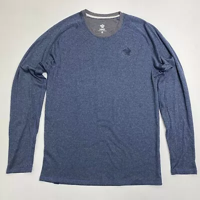 Rabbit Running Pullover Baselayer Shirt Mens M Blue Heathered Long Sleeve USA • $30.39