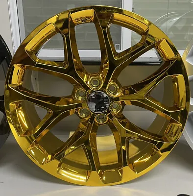 $2150 • Buy New (4) 24 Inch Gold Snowflake Wheels