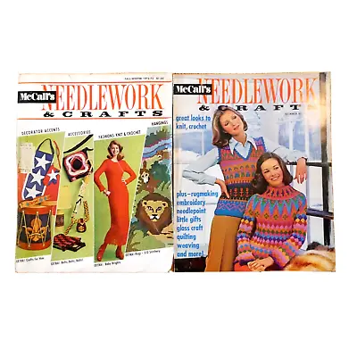 McCalls Needlework & Crafts Magazine Lot Of 2 Fall Winter 1972-73 And 1973-74 • $9.98