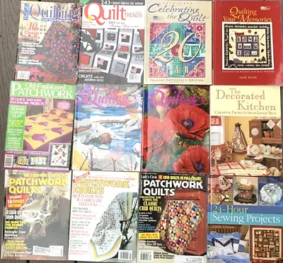 Quilting Magazines + 3 Sewing Books Mixed Lot 9 -Patchwork Image Transfer 24hr • $15.99