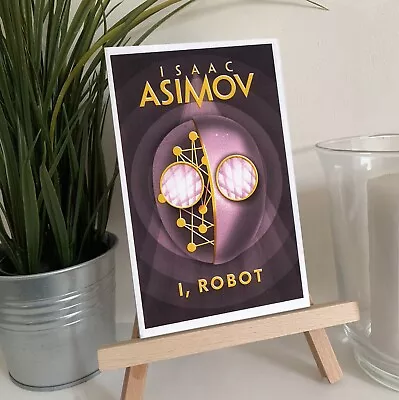 I Robot Isaac Asimov Book Gift Genuine Cover Mounted  Ornament Art With Easel • £14.99