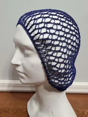 Reproduction 1940s Royal Blue Snood Hair Net Vintage Style WWII Reenactment • $6.49