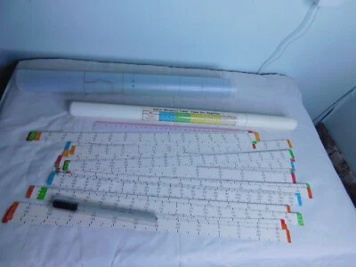 £14.99 • Buy Brother KH-891 Knitting Machine STITCH MEASURE TABLE ~ Rulers, Pattern Chart