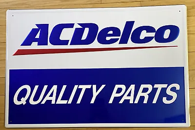 $75 • Buy New V2 AC Delco Quality Parts Metal Sign Blue White 24X36 Never Hung