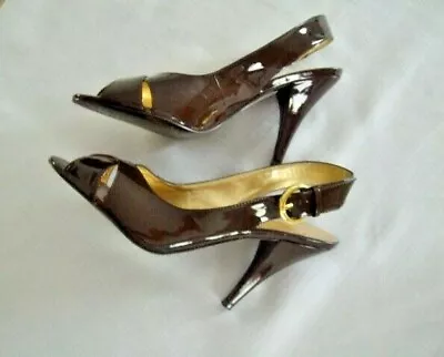 BCBGirls Dark Brown Patent Heels Size Size 7. 5 M Free Shipping Included! • $23