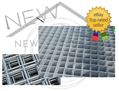 Sheets Security Fence Welded Mesh Safe Panels Galvanised Steel Wire Dog 8X4 FT • £55.79