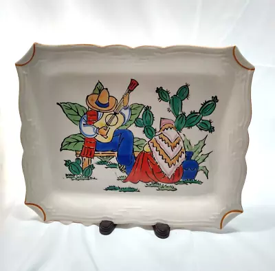 Vintage Mexican Seista Motif Serving Dish Colorful~ Taco Tuesday • $29.99