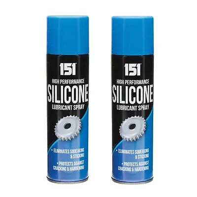 £6.29 • Buy 2x Silicone Lubricant Spray High Performance Eliminates Squeaking Sticking