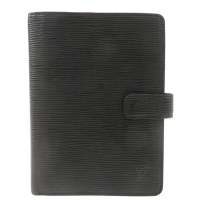 Auth Louis Vuitton Epi Leather Agenda MM Planner Cover Noir R20042 Used • £158.41