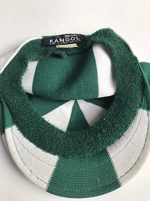 Rare  KANGOL Green/White L XL Tropic RUGBY Cap Horse Racing Celtic Jockey • £28