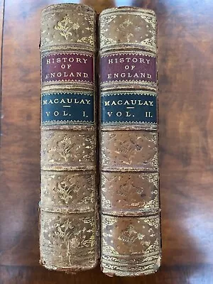 The History Of England By Lord Macaulay - Two Volume New Edition - London 1873 • £2.86
