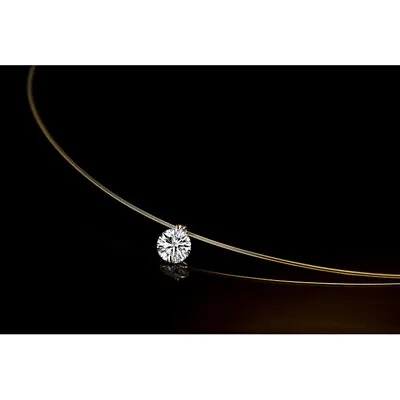 8 MM Pendant For Women Dazzling Zircon Choker Necklace Invisible Diamond Miss • £3.56