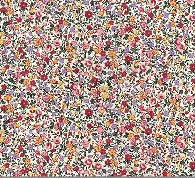 100% Cotton Poplin Fabric Vintage Floral Flowers  Rose & Hubble Ditsy Meters • £8