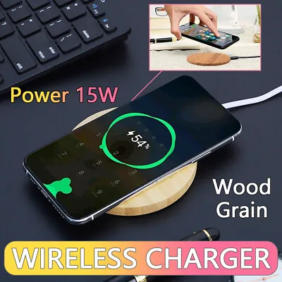 Qi Wireless Charger FAST Charging Pad For IPhone 15 Pro Max 14 13 12 11 Samsung • $12.99