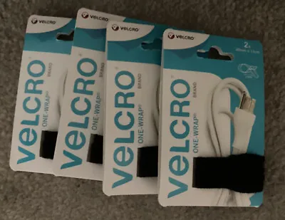 Velcro One Wrap 20mm X 13cm 4 Packs Of 2 Black Cable Ties • £8.50