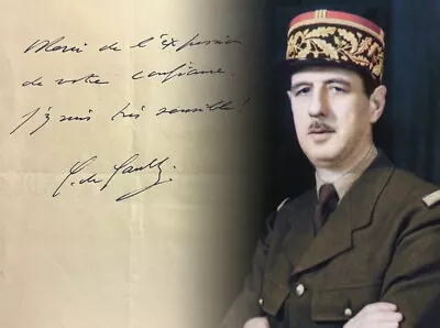 £50 • Buy Charles De Gaulle Signed Letter Original- November 1962 Handwritten