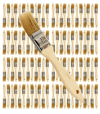 96 Pk- 1 Inch Chip Paint Brushes For Paint StainsVarnishesGluesGesso • $30.99