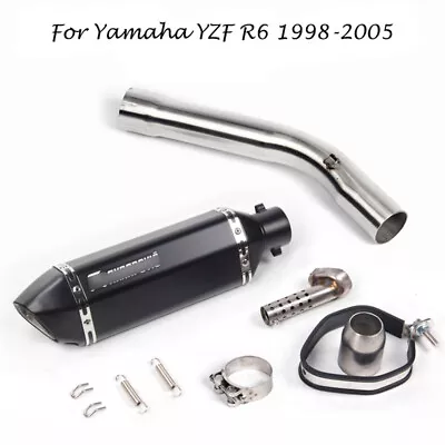 For Yamaha YZF R6 1998-2005 Motor Exhaust System Muffler Vent Pipe Mid Link Pipe • $130.76