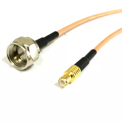 MCX Male Straight To F Type Male Plug Pigtail Cable RG316 Adapter 15cm 6inch NEW • $2.33