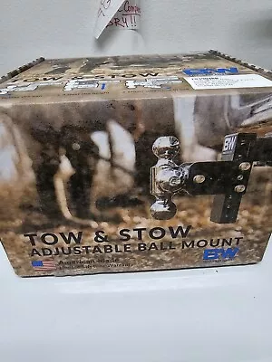 B&W Tow And Stow Adjustable Tri Ball Trailer Drop Hitch 2  Receiver 5  Drop. • $290