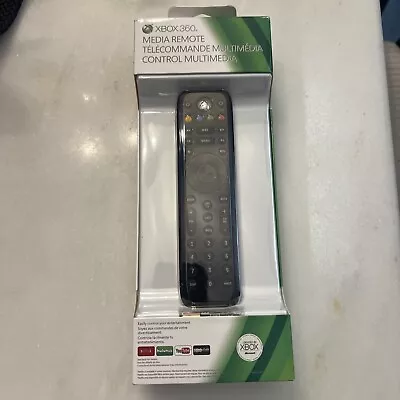 Official Microsoft Xbox 360 Black Media DVD Remote Control Authentic OEM Sealed • $22.22