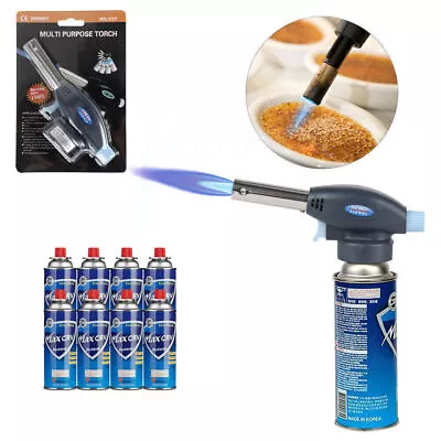 £6.39 • Buy Blow Torch Butane Gas Flamethrower Burner Welding Auto Ignition Soldering BBQ UK