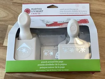 New Martha Stewart Crafts SNOW FLURRY Punch Around The Page Set Snowflake Design • $22