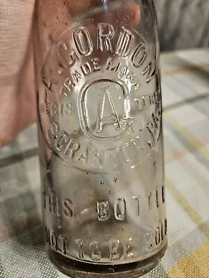 Vintage A. Gordon Clear Bottle Scranton Pa • $8