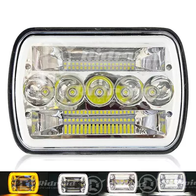 For Ford F-150 F-250 E-150 H6054 7x6 Halo LED Headlight Dual Color Spot Flood • $32.99