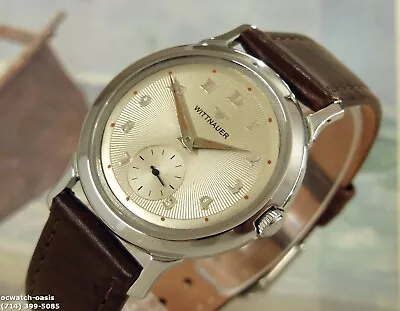 1950's Vintage Wittnauer Stunning Silver Dial Serviced & Warranty • $450