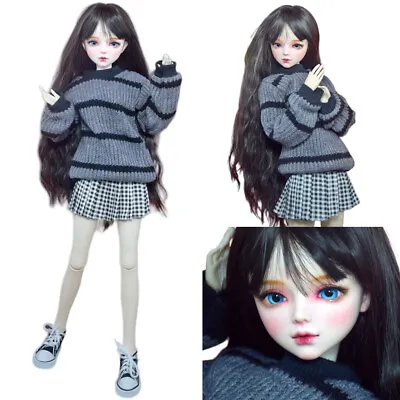 1/3 BJD Doll 22 Inch Fashion Girl Doll With Sweater Clothes Dress Shoes Full Set • $149