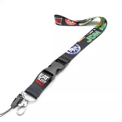 1x Black JDM Lanyard Neck Cell Phone KeyChain Strap Quick Release -BLACK • $16.99