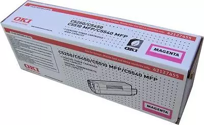 Magenta Genuine Original OKI Toner C5250 C5450 C5510 C5540 P/n 42127455 HC (B) • £15.75