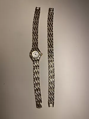 'Pierre Nicol' Gold-Coloured Watch & Bracelet Set (VGC) • £5