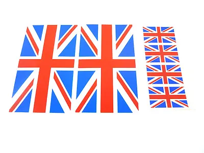 6 Vinyl Plastic British Union Jack Flag Stickers Great Britain GB Labels • £2.70