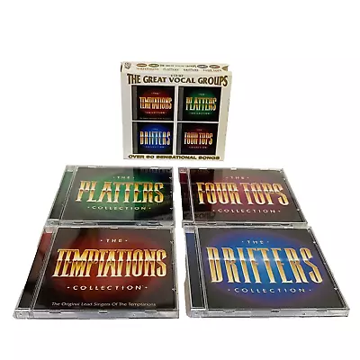 Music CD Box Set Great Vocal Groups Doo-Wop Temptations Platters Collection 1999 • $12.89