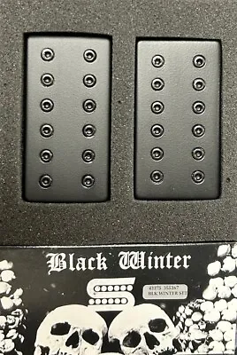 Seymour Duncan Black Winter Blackened Trembucker Set - Matte Black Metal Covers • $238