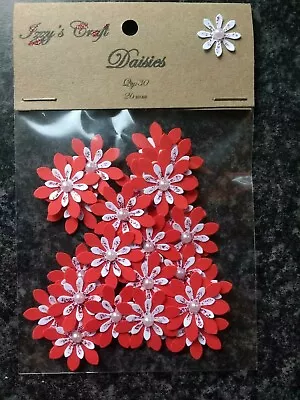 30 PAPER DAISY FLOWER CARD MAKING #8CRAFT EMBELLISHMENTS Job A Lot Confetti • £1.99