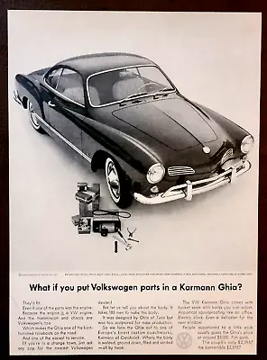 Volkswagen Karmann Ghia Original 1963 Vintage Print Ad • $8.32