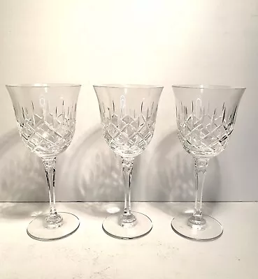 Towle King Richard  Wine Glasses 7.5  Crystal Vintage Set Of 3 Glasses • $30