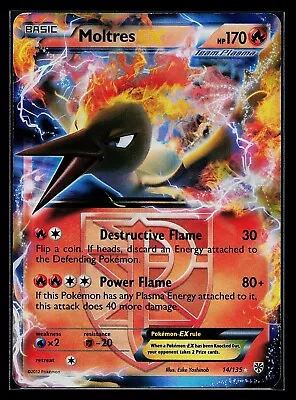 Pokemon Card - Moltres EX Team Plasma Plasma Storm 14/135 Ultra Rare • $5.99