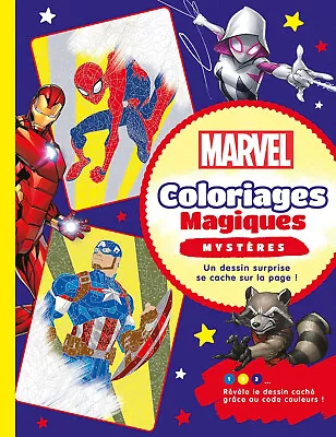 £9.89 • Buy Marvel French Adult Colouring Book By Number Iron Man Avengers Spiderman