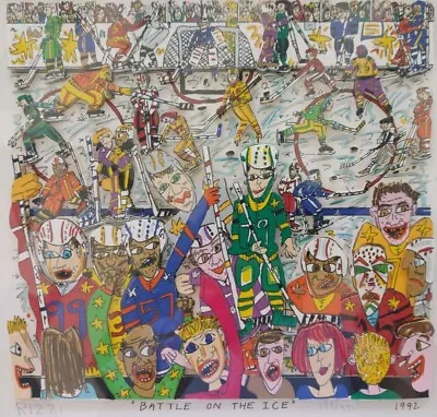 JAMES RIZZI 3D PRINT - BATTLE ON THE ICE -198/350 -signedtitlednumbered-FRAMED • $1250