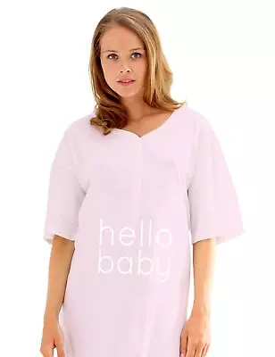 Emma Jane Maternity Nightshirt	Nightie Nightdress 875 Maternity-Wear Hello Baby  • £12