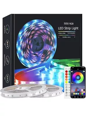 LED Strip Lights 10M 5050 RGB Color Changing Tape Cabinet Kitchen TV Lighting • £9.99