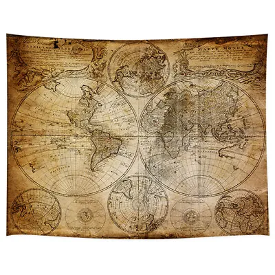 $15.99 • Buy Old World Nautical Map Tapestry For Bedroom Living Room Dorm Decor