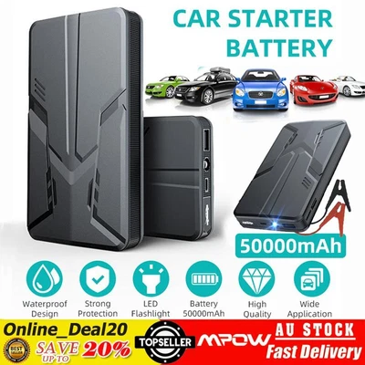 $53.29 • Buy 50000mAh Portable 12V Car Jump Starter Power Bank Battery Engine Vehicle Charger
